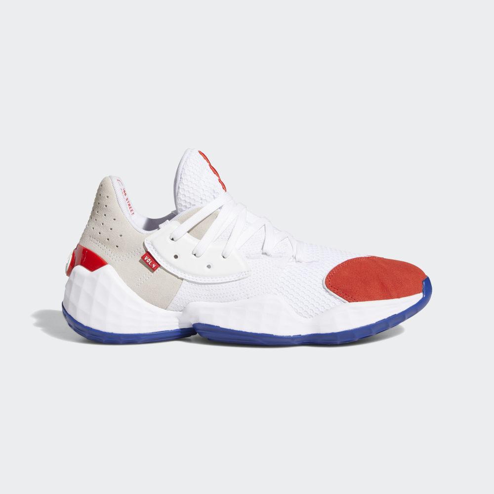 Adidas Men's Harden Vol. 4 Question Basketball Shoes White/Red/Royal Ireland FV5598